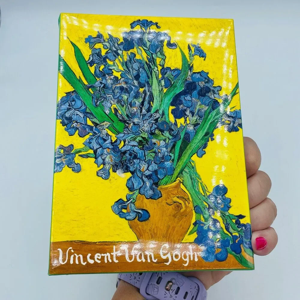 Vincent Van Gogh Vase of Irises & Pink Roses NEW Notecards Set Julia Bell